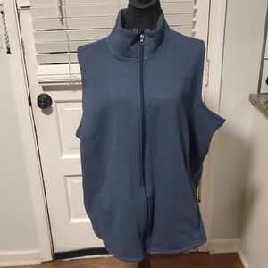 Just My Size Navy Blue Zip-Up Vest